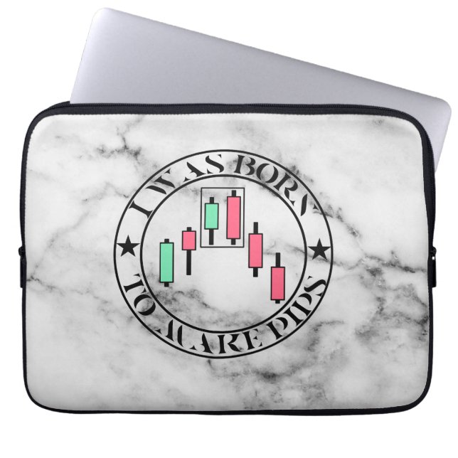 Trade Design | Bearish pattern Marble | Pips Laptop Sleeve (Voorkant)