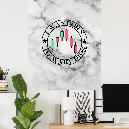 Trade Design | Bearish pattern Marble | Pips Poster (Thuiskantoor)