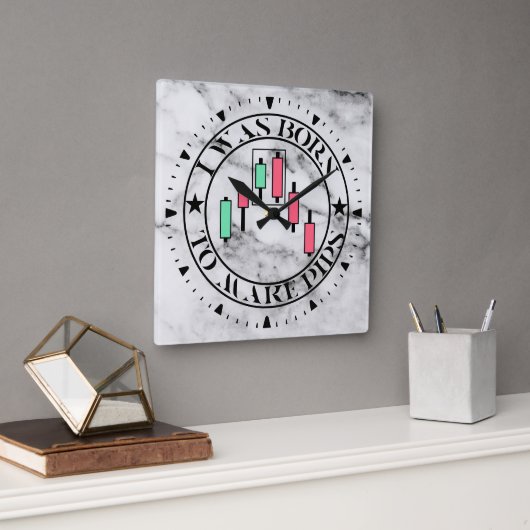 Trade Design | Bearish pattern Marble | Pips Vierkante Klok (Kantoor)