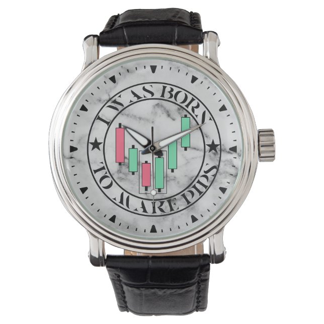 Trade Design | Bullish pattern | Marble Horloge (Voorkant)