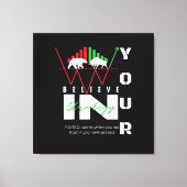 Trade Motivation | Bullish | Pattern Canvas Afdruk (Voorkant)