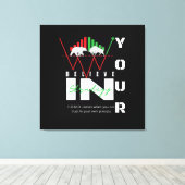 Trade Motivation | Bullish | Pattern Canvas Afdruk (Insitu (Houten vloer))