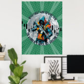 Trade Motivation | Cyberpunk Sniper | Fantasy  Poster (Thuiskantoor)
