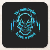 Trade Motivation | Skull | Calm Trader Kartonnen Onderzetters (Voorkant)