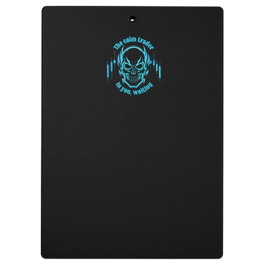 Trade Motivation | Skull | Calm Trader Klembord (Achterkant)