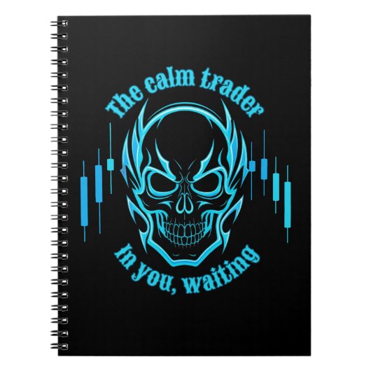 Trade Motivation | Skull | Calm Trader Notitieboek (Voorkant)