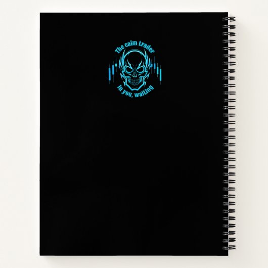 Trade Motivation | Skull | Calm Trader Notitieboek (Achterkant)