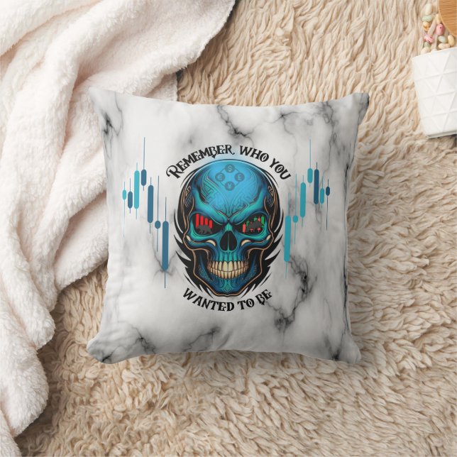 Trade Motivation | Skull N Marble | Remember  Kussen (Deken)