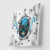 Trade Motivation | Skull N Marble | Remember Vierkante Klok (Hoek)