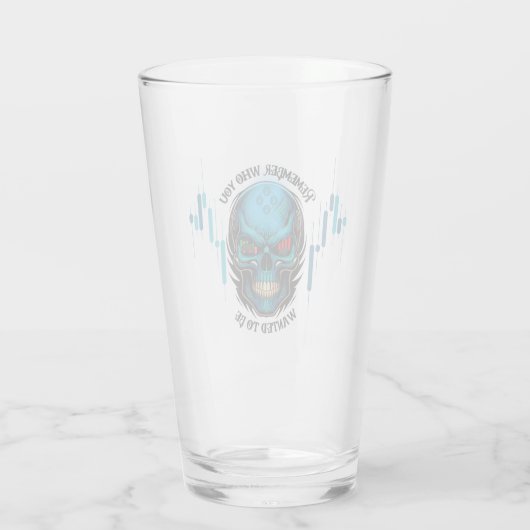 Trade Motivation | Skull | Remember  Glas (Achterkant)