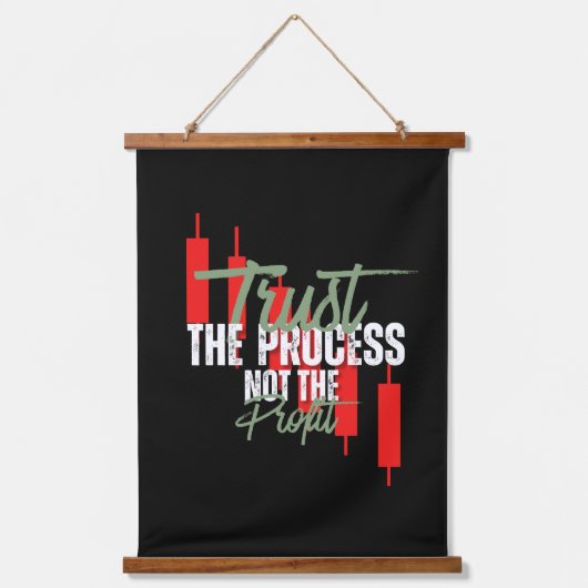 Trade Motivation | Trust | Self discipline Hangend Wandkleed (Voorkant)