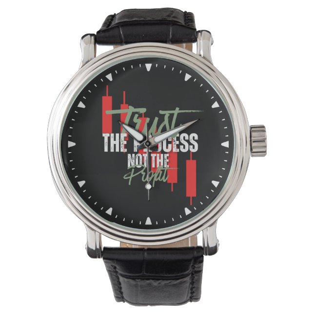 Trade Motivation | Trust | Self discipline Horloge (Voorkant)