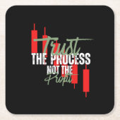 Trade Motivation | Trust | Self discipline Kartonnen Onderzetters (Voorkant)