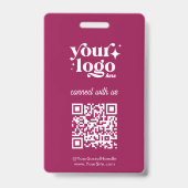 Trade Show Bedrijfs-ID QR-code Website Badge (Achterkant)