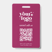 Trade Show Bedrijfs-ID QR-code Website Badge (Voorzijde)