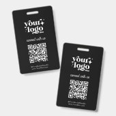 Trade Show Bedrijfs-ID QR-code Website Badge (Voor- en achterkant)