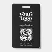 Trade Show Bedrijfs-ID QR-code Website Badge (Achterkant)