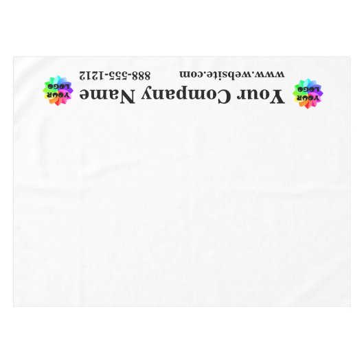 Trade Show Tablecloth Custom Logo Business Tafelkleed (Voorkant (Horizontaal))