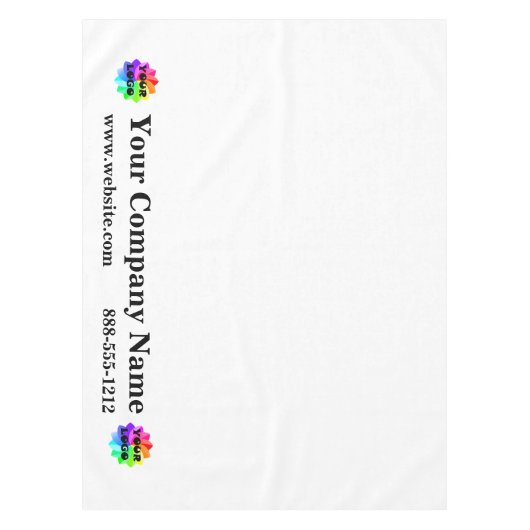 Trade Show Tablecloth Custom Logo Business Tafelkleed (Voorkant)