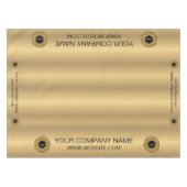 Trade Show Tafelkleed Custom Logo Goud en Zwart (Voorkant (Horizontaal))