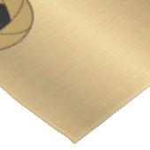 Trade Show Tafelkleed Custom Logo Goud en Zwart (Gekanteld)