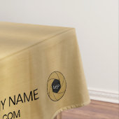 Trade Show Tafelkleed Custom Logo Goud en Zwart (Voorbeeld)