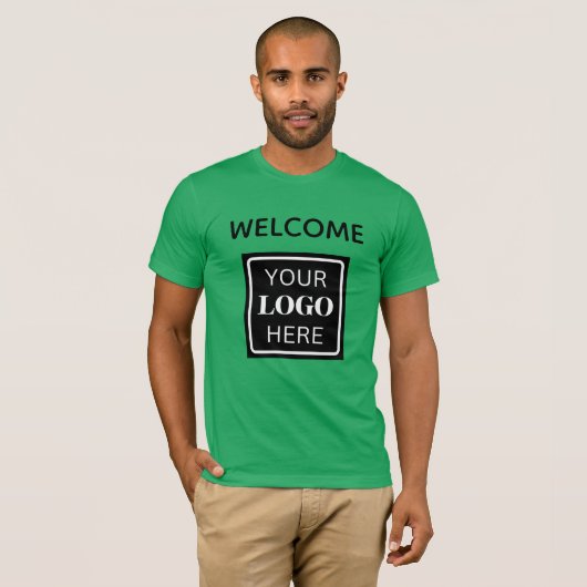 Trade Show Welkom Business Logo QR-code T-shirt (Voorkant volledig)