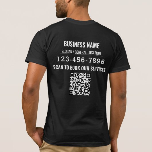 Trade Show Welkom Business Logo QR-code T-shirt (Achterkant)