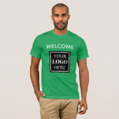 Trade Show Welkom Business Logo QR-code T-shirt (Voorkant volledig)