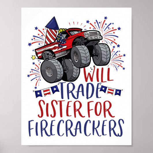 Trade Sister voor Firecracker Amerikaanse vlag 4 j Poster (Voorkant)