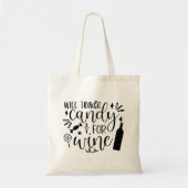 Trade Snoep voor Wine Funny Halloween Tote Bag (Voorkant)