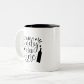 Trade Snoep voor Wine Funny Halloween Tweekleurige Koffiemok (Voorkant links)