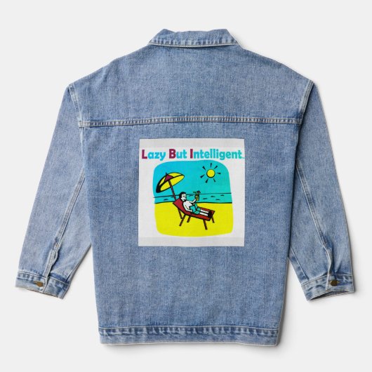 TRADEMARKED LAZY BUT INTELLIGENT APPAREL DENIM JACKET (Achterkant)