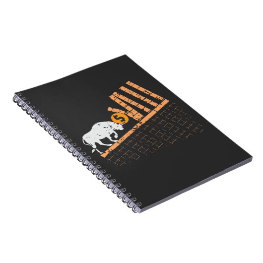 Trader Crypto Asset Trader Bull Trend Art Notitieboek (Rechterzijde)