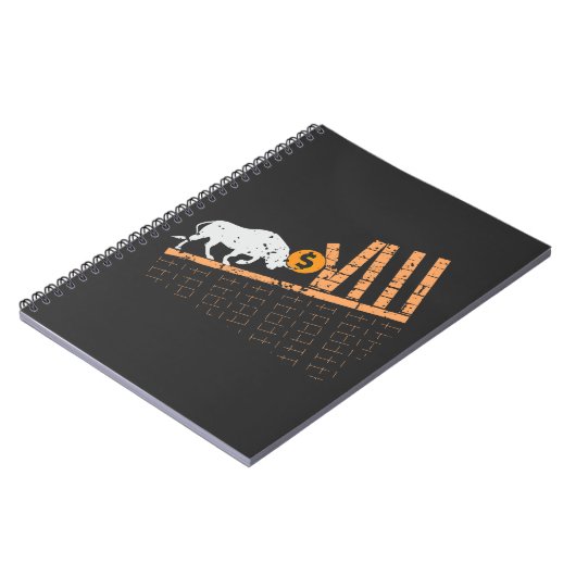 Trader Crypto Asset Trader Bull Trend Art Notitieboek (Linkerzijde)