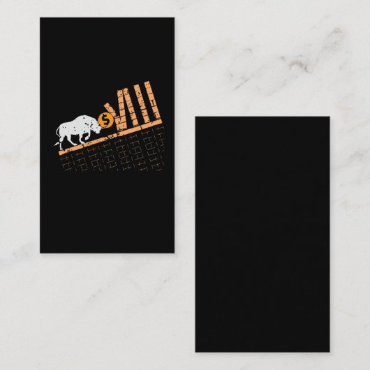 Trader Crypto Asset Trader Bull Trend Art Visitekaartje (Voorkant / Achterkant)