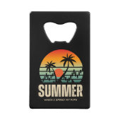 Trader design | Summer | Funny Creditkaart Flessenopener (Voorkant)