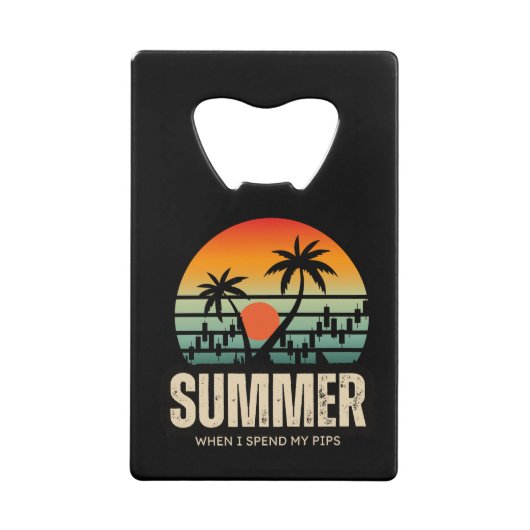 Trader design | Summer | Funny Creditkaart Flessenopener (Voorkant)