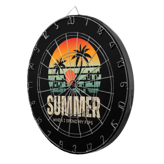 Trader design | Summer | Funny Dartbord (Voorkant Rechts)
