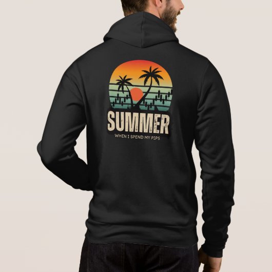 Trader design | Summer | Funny Hoodie (Achterkant)