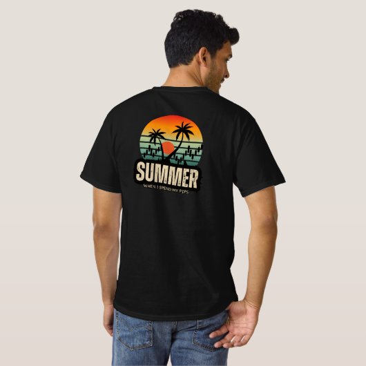 Trader design | Summer | Funny T-shirt (Achterkant volledig)