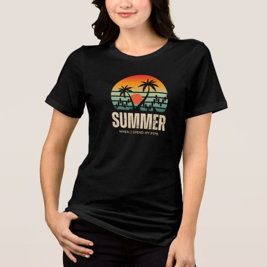 Trader design | Summer | Funny Tri-Blend Shirt (Voorkant)