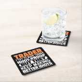 Trader Ik probeer dingen idiote grappige uitsprake Kartonnen Onderzetters (Insitu)