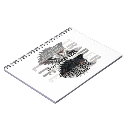 Trader life | Wolf | Both sides Notitieboek (Linkerzijde)
