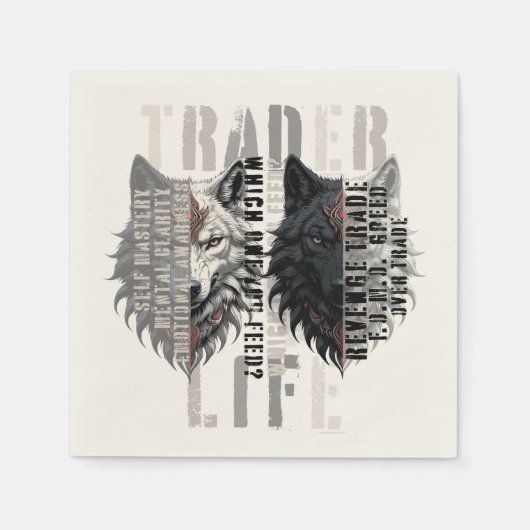 Trader life | Wolf | Both sides Servet (Voorkant)