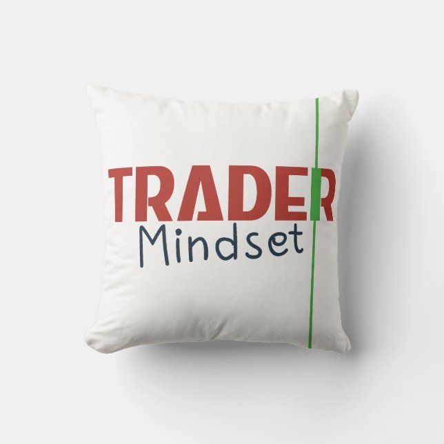 Trader Mindset – Discipline, Focus, Trading Psycho Kussen (Voorkant)