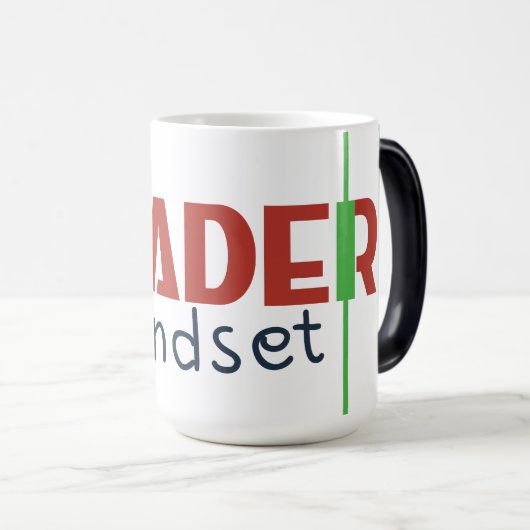 Trader Mindset – Discipline, Focus, Trading Psycho Magische Mok (Voorkant rechts)