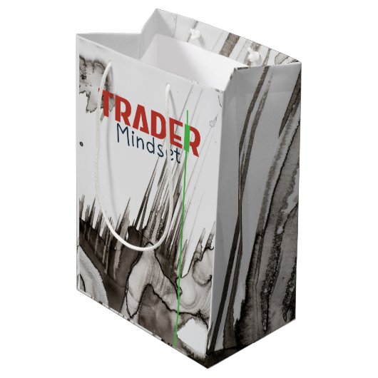 Trader Mindset – Discipline, Focus, Trading Psycho Medium Cadeauzakje (Achterkant Gekanteld)