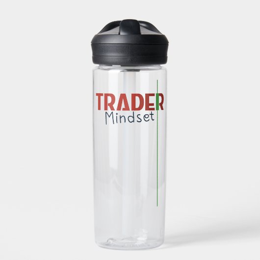 Trader Mindset – Discipline, Focus Trading Psycho Waterfles (Voorkant)