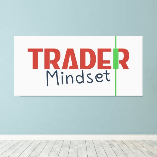 Trader Mindset – Discipline Focused Trading Canvas Afdruk (Insitu (Houten vloer))